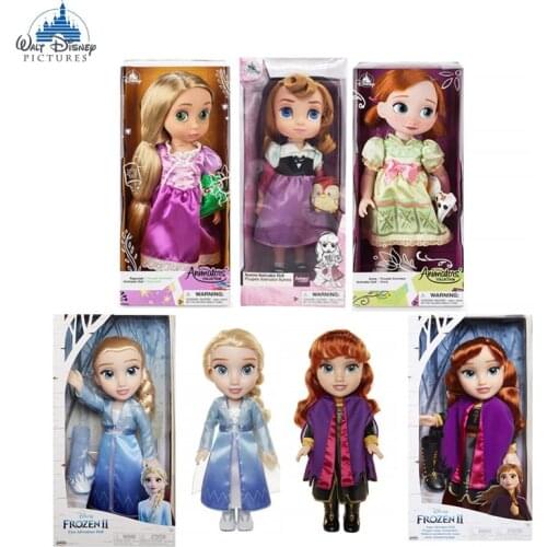 Hasbro 40cm Boxed Salon Doll Handmade Princess Rapunzel Sleeping Beauty Princess Frozen 2 Aishana Dolls Give Girls Birthday Gift