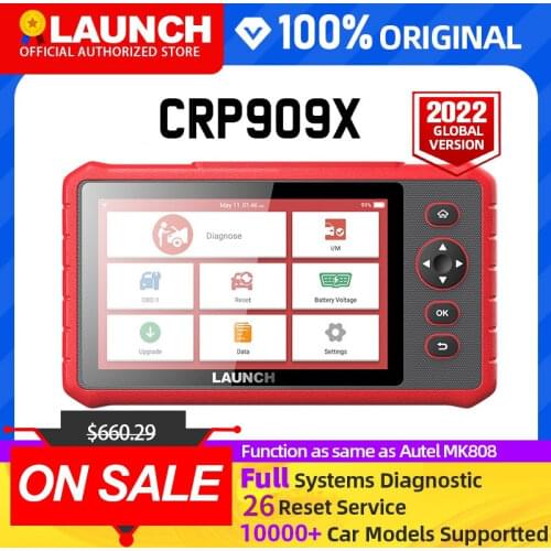 LAUNCH X431 CRP909X obd2 scanner full systems car diagnostic scanner airbag sas tpms immo obd diagnostic tool auto code reader