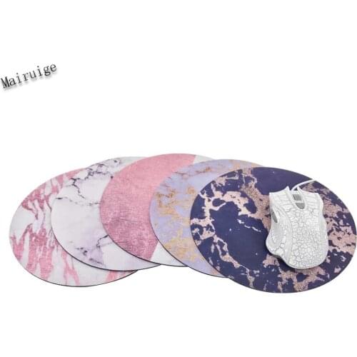 Mairuige colour Modern Design of Marble imitation GOLD unique Desktop Computer Animation Mouse Pad Mat Round 200*200*2CM