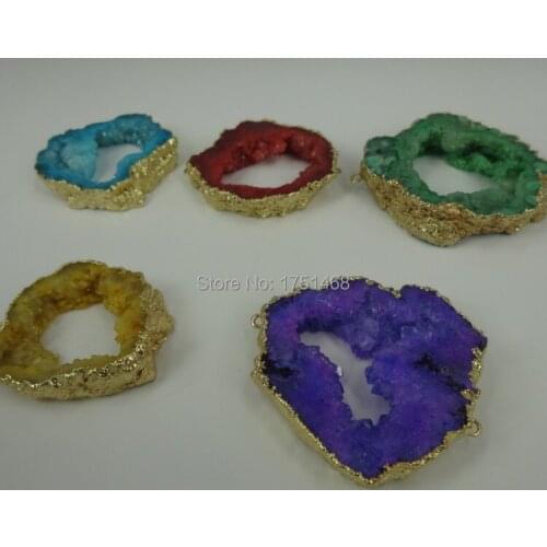 Trendy 1pcs Druzy Many Colors for Jewlery Making Suppliers Gems Necklaces for Dinnder Fashion Design MOQ3PCS