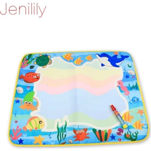 Magic Drawing Toys Set Water Coloring Mat with Pen Reusable Painting Drawing Board Childrens Creativity Doodle Toys 60X49cm