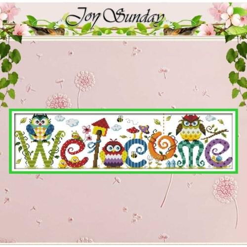 The Owl Welcome Card Patterns Counted Cross Stitch 11CT 14CT Cross Stitch Sets Chinese Cross-stitch Kits Embroidery Needlework
