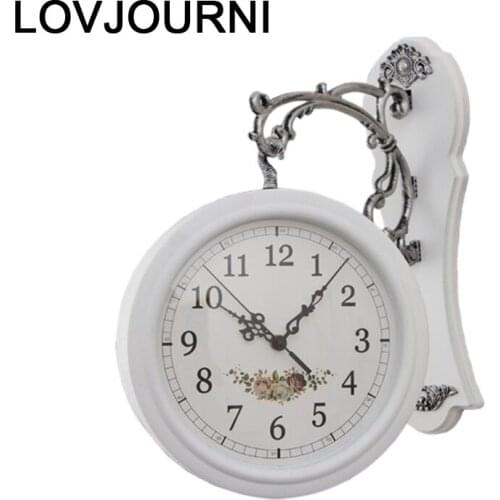 Mural Shabby Chic Home Decor Decorativo Grande Horloge Murale Duvar Saati Klok Reloj Pared Relogio De Parede Digital Wall Clock