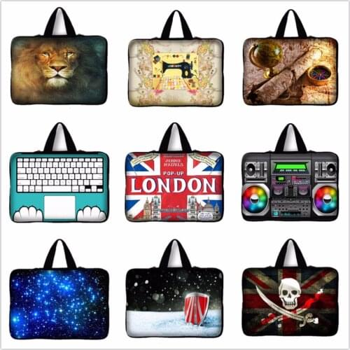 2016 New London Flag Laptop Sleeve Bag Case Carrying Handle Bag For Apple Asus HP Dell 14 14.1 14.4 Inch Notebook Netbook PC
