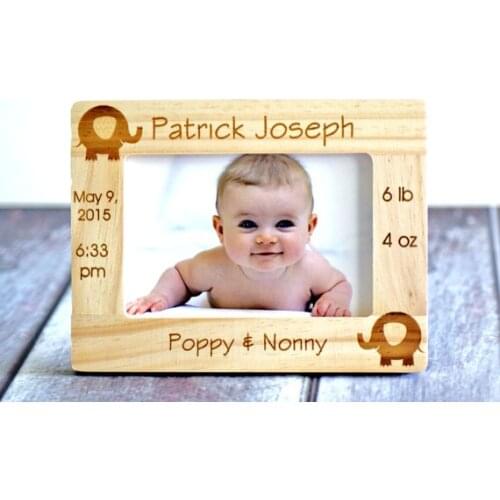 Personalized Newborn Baby Picture Frame, Gift for Parents, Godparents gift, new parents gift, new year Mothers Day Frame