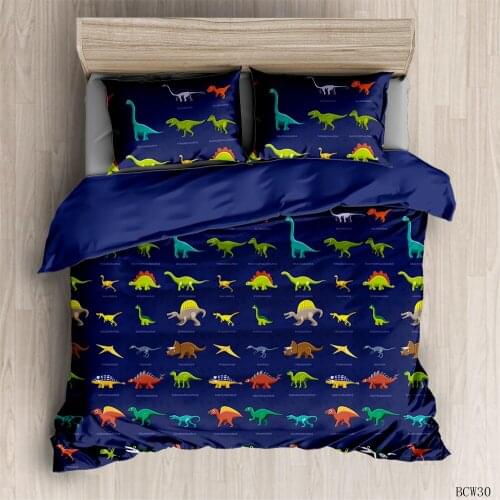 Blue Dinosaurs animal Duvet Cover Sets custom Bed Linens Bedding Sets with Pillowcase king Size Bedclothes Comforter Covers