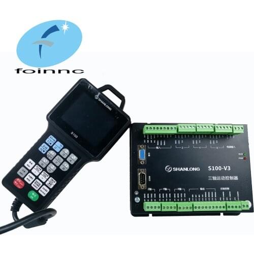 S100 3-axis CNC Handle Controller Motion Control System support G code 500KHZ For Engraving Milling Machine