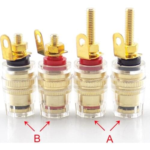 Binding Post Banana Socket Connector 4mm Banana Plug Thread Medium Amplifier Speaker Terminals Audio Connector L19