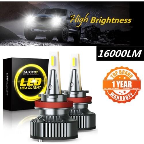 AUXITO H7 Led Canbus No Error Car Headlight Bulb H4 Hi/Lo Beam Turbo Lights Bulb H8 H11 Led Lamp HB3 9005 HB4 9006 60W 16000LM