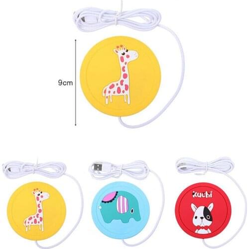 USB Power Suply Tea Coffee Cup Mug Warmer Heating Cup Mat Pad Coasters for Office SCIE999