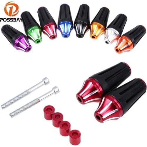 POSSBAY Universal Motorcycle Frame Slider Crash Pad Cover M8 Bolt Dirt Bike Motorbike Falling Protector Guard for Yamaha Honda