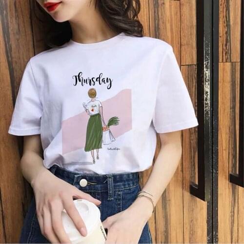 T-shirt women 2021 Summer Cartoon Graphics t shirts Ladies harajuku Short sleeve Casual Fashion tee shirt femme Plus Size XXXL