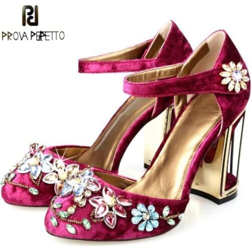 Retro Velvet Toe Cap Sandals Female New Round Head Sexy Hollow Metal Super High Heel Fashion Rhinestone Flower High Heels