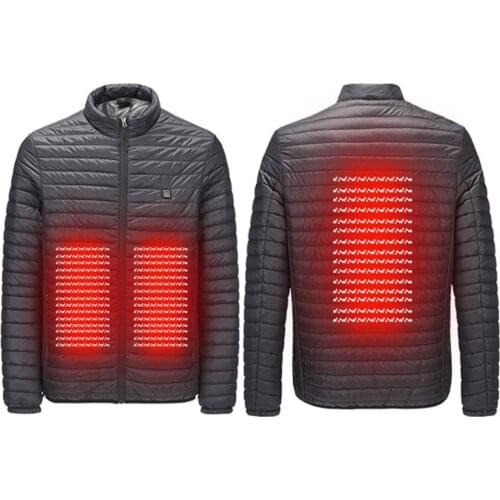 Winter Heated Jacket Washable USB Infrared Thermal Clothing Electric Outdoor Feather Camping Hiking Hunting Heating Coat