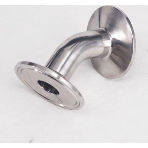 19mm O/D 304 Stainless Steel Sanitary Ferrule 45 Degree Elbow Pipe Fitting Tri Clamp