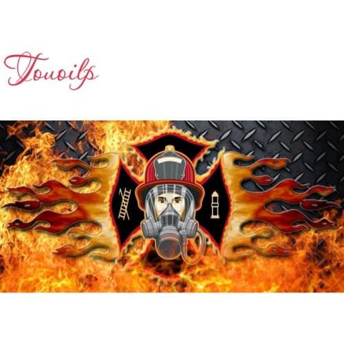 TOUOILP 5D diy Diamond Painting Full Square/Round Drill "Firemen" 3D Embroidery Cross Stitch Mosaic Home Decor