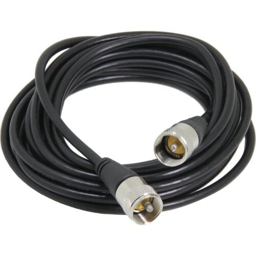 10ft RG58 Low Loss UHF PL-259 Male to Male WiFi Antenna Cable for Ham or CB Radio Antenna Extension