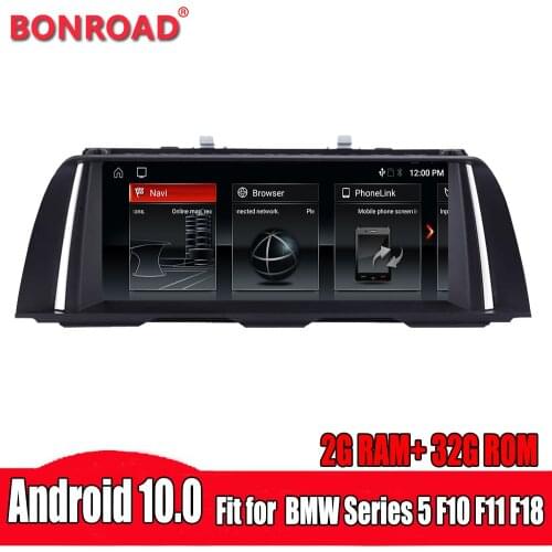 Bonroad android 10.0 Car GPS Navigation Multimedia Player Headunit For BMW Series 5 F10 F11 F18 4 Core 10.25"