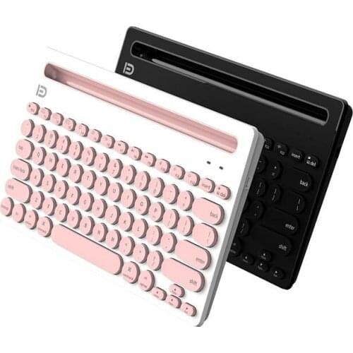 IK3381 Wireless bluetooth Keyboard 78 Keys Multi-devices Connection Office Keyboard iPads Tablet Phone Stand Holder