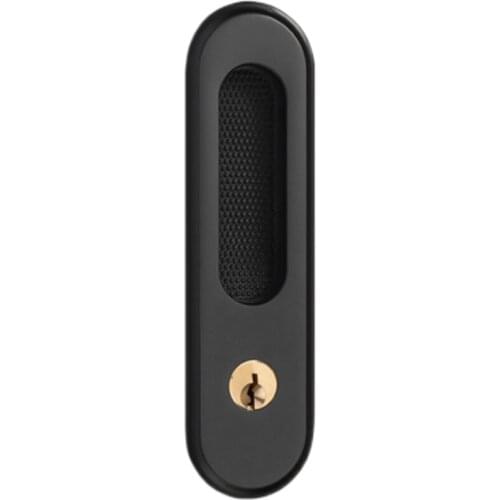 Mute Mortice Sliding Door Lock Hidde Handle Interior Door Pull Lock Modern Anti-theft Room Wood Door Lock Furniture Hardware