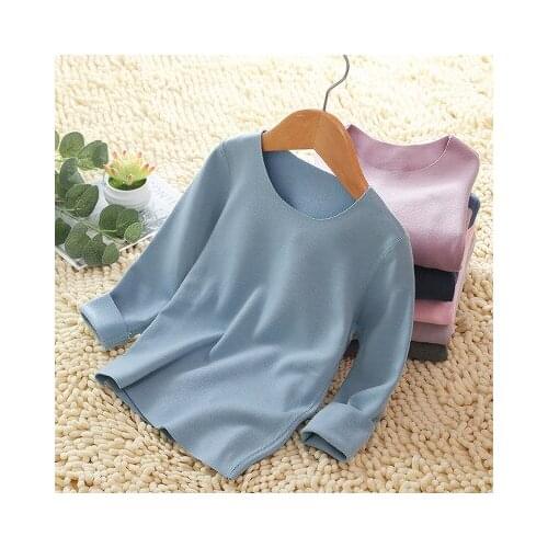 Childrens Cotton T Shirt 2020 Autumn Winter New Baby Boys and Girls Casual Long Sleeve Warm Bottoming T Shirt Winter Clothes