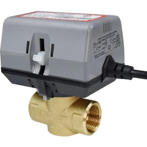 Two-way Honeywell Type Motorized Ball Valve Brass With VC6013 DN20 3/4" Fan Coil Electric Ball Valve AV220V