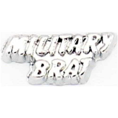 Hot selling military brat floating charms living glass floating memory pendant lockets charms for diy jewely