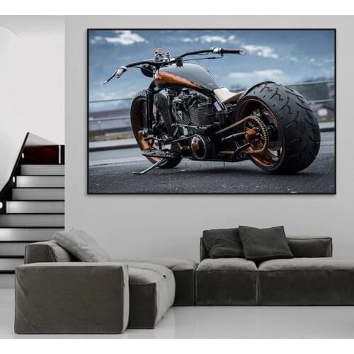 Cool Motorcycle Picture On Canvas Painting Knights Dream Heavy Locomotive Posters and Prints Boy Room Decoration Special Gift