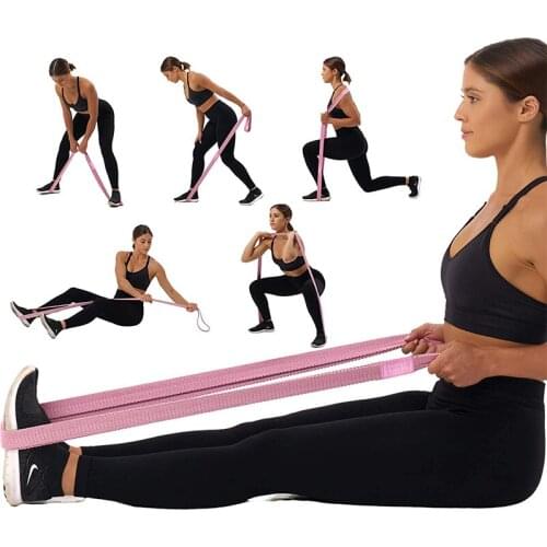 Long Fabric Resistance Bands Set Fitness Pull Up Assist Booty Hip Workout Exercise Loop Elastic Bands 3-Piece Non-slip For Leg