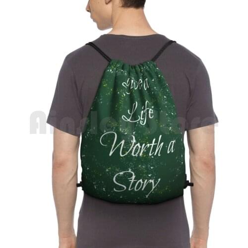 Life Worth A Story Backpack Drawstring Bags Gym Bag Waterproof Life Live Story His Dark Materials Pullman Lyra Golden