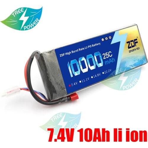Power Li-polymer Lipo Battery 2S 7.4V 10000mah 25C Max 50C For Helicopter RC Model Quadcopter Airplane Drone