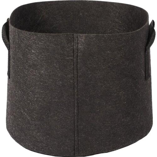 1-200 Gallon Felt Plant Growing Bags Vegetable Flower Potato Nonwoven Fabric Pot Container Garden Planting Basket With Handle