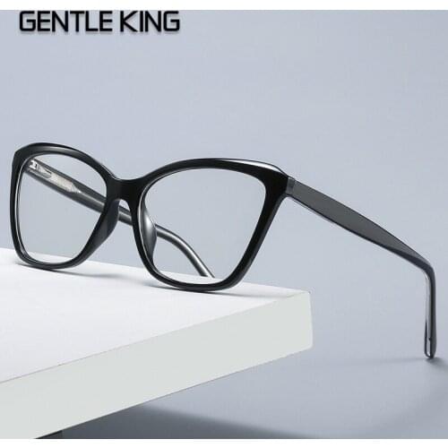 GENTLE KING Retro Optical Eyeglasses Cat Eye Glasses Frames for Women Clear TR90 Frame Blue Light Blocking Computer Eyeglasses