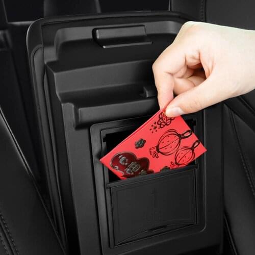 Center Console Organizer For Tesla Model 3 Model Y Auto Armrest Holder Box Armrest Hidden Storage Box For 21 Tesla Car Accessory