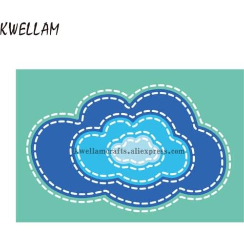 3pcs Outside and Inside Cloud Metal Die cutting Dies For DIY Scrapbooking Photo Album Embossing Folder KW8021116