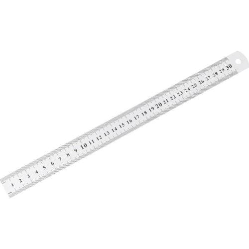 Sewing Foot 30cm Stainless Steel Metal Straight Ruler Ruler Tool Precision Double Sided Measuring Tool & School Stationery