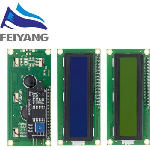 LCD1602 1602 LCD Module Blue / Yellow Green Screen 16x2 Character LCD Display PCF8574T PCF8574 IIC I2C Interface 5V for arduino