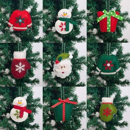 10pcs Christmas Tree Decorations Hanging Pendant Deer Craft Ornament Christmas Decorations for Home New Year 2021
