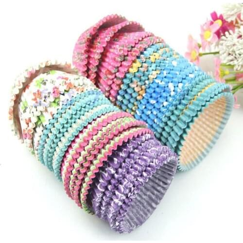 100Pcs Colorful Paper Cake Cupcake Liner Case Party Wrapper Muffin Baking Cups