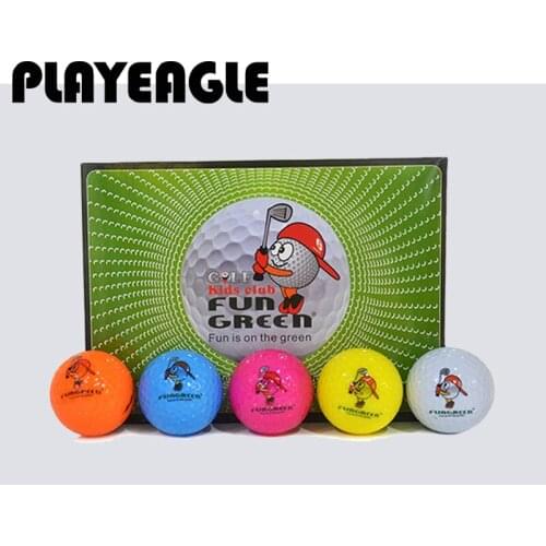 12 Pcs/Set 2 Layers Practice Golf Ball Colorful Golf Training Aids Balls for Kids/Adults OEM Logo Golf Accessories