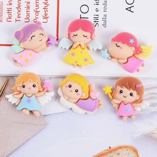 20pcs Cute Little Angel Resin Accessories Figurines Ornament DIY Craft Supplies Phone Shell Patch Art Material Cherub Decoration