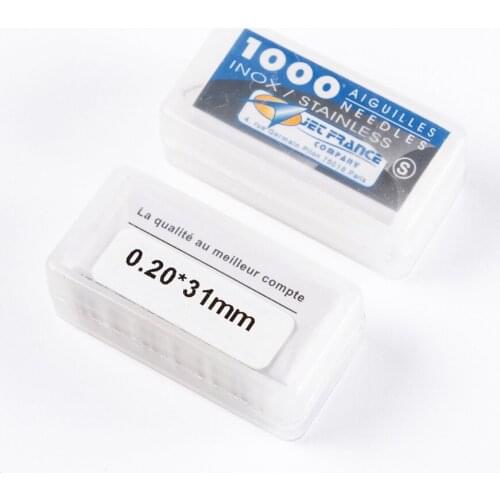 Aiguilles Jet France High Grade Professional Loose Tattoo Needle 10 Boxes Mixed 0.20/0.25/0.30/0.35/0.40 X31mm 1000pcs/box
