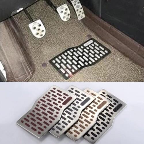 Car Stickers Floor mats Carpet Auto Aluminum Pad Plate Pedal Foot Rest Mat for Volkswagen vw polo golf 4 5 7 passat b5 b6 touran