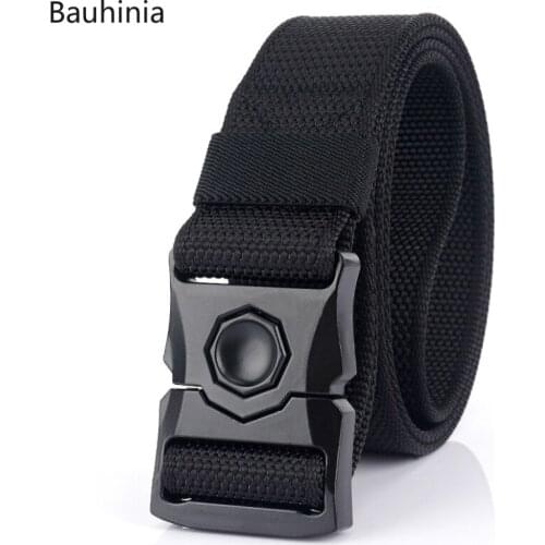 Bauhinia Mens 125x3.8cm Zinc Alloy Buckle Training Belt Wild Casual Outdoor High-quality New Tactical Belt