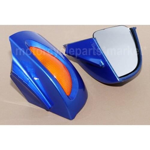 For BMW R1100RT R1150RT R1100RTP Motorcycle Rear View Side Mirrors with Turn Signal Light Amber Lens