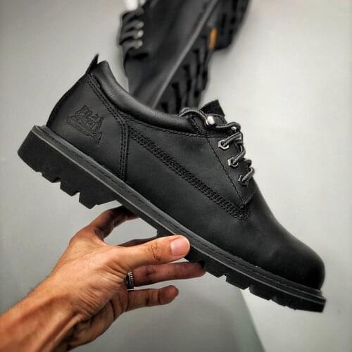 Mens and womens leather leather toe top layer cowhide breathable ankle boots low cut classic fashion spring and autumn Martin