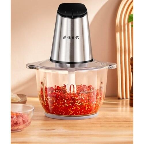 Household electric multifunctional mixing and cooking dumplings chili garlic paste small meat mincer J05