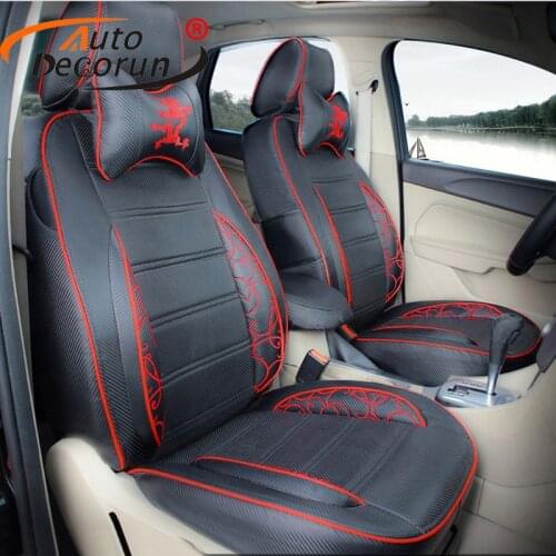 AutoDecorun Custom car seat covers leather for Subaru Tribeca 2007-2012 seat cover set car accessories cushion covers supports
