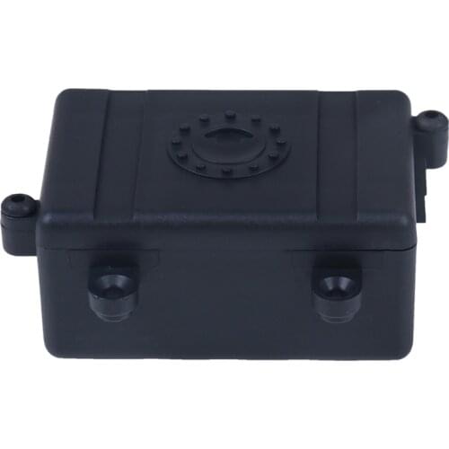 Black 1:10 Receiver Box RC Car Radio Box For 1/10 RC Rock Crawler Car SCX10 D90