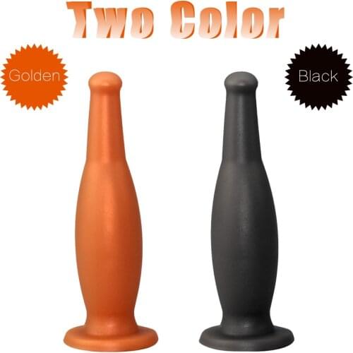 JingZhi Silicone Anal Dildo Beer Bottle Anal Plug with Suction Cup Dildo For Anal Expansion Vagina Stimulate Sex Toys for Women
